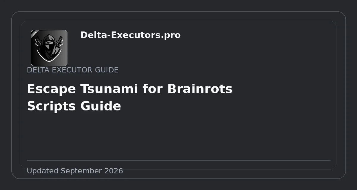 Escape Tsunami for Brainrots Scripts Guide